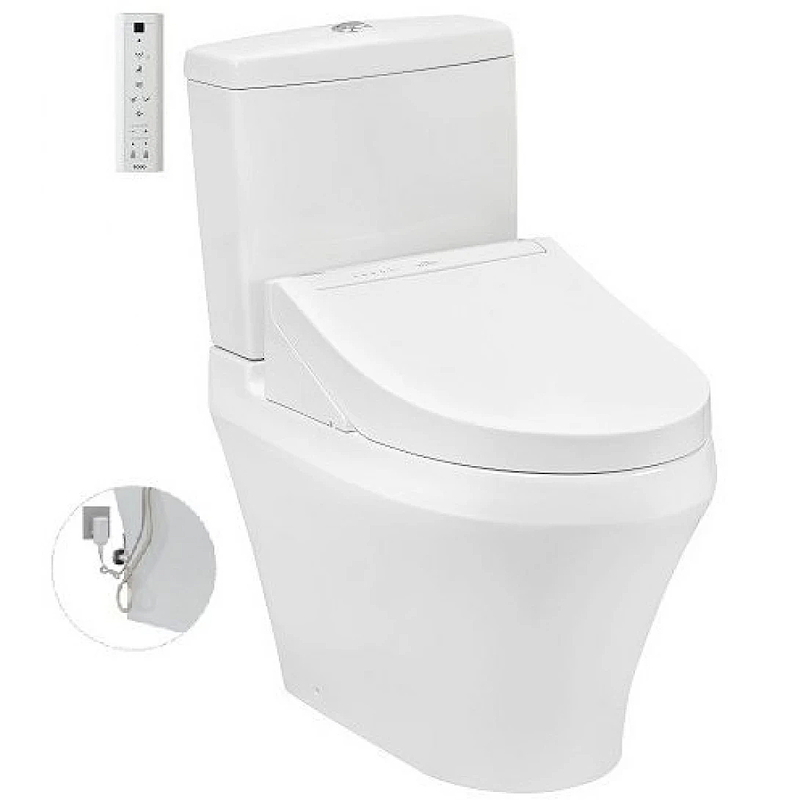 Bồn Cầu Điện Tử Hai Khối TOTO CS948DW14 Nắp Rửa WASHLET C5 TCF24410AAA
