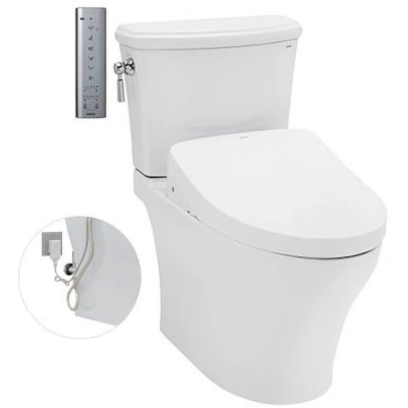 Bồn cầu điện tử hai khối TOTO CS986GW11#XW nắp rửa Washlet