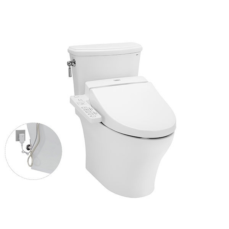 Bồn Cầu Điện Tử Hai Khối TOTO CS986GW7#XW Nắp Rửa WASHLET TCF6631A