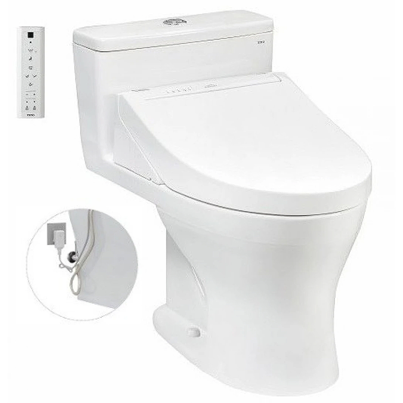 Bồn Cầu Điện Tử Một Khối TOTO MS855DW14 Nắp Rửa WASHLET C5 TCF24410AAA