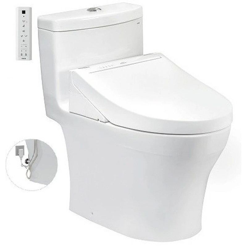 Bồn Cầu Điện Tử Một Khối TOTO MS889DW14#XW Nắp Rửa WASHLET C5 TCF24410AAA