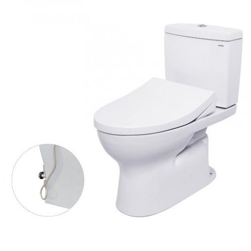 Bồn cầu hai khối TOTO CS320DRE4#W nắp rửa cơ