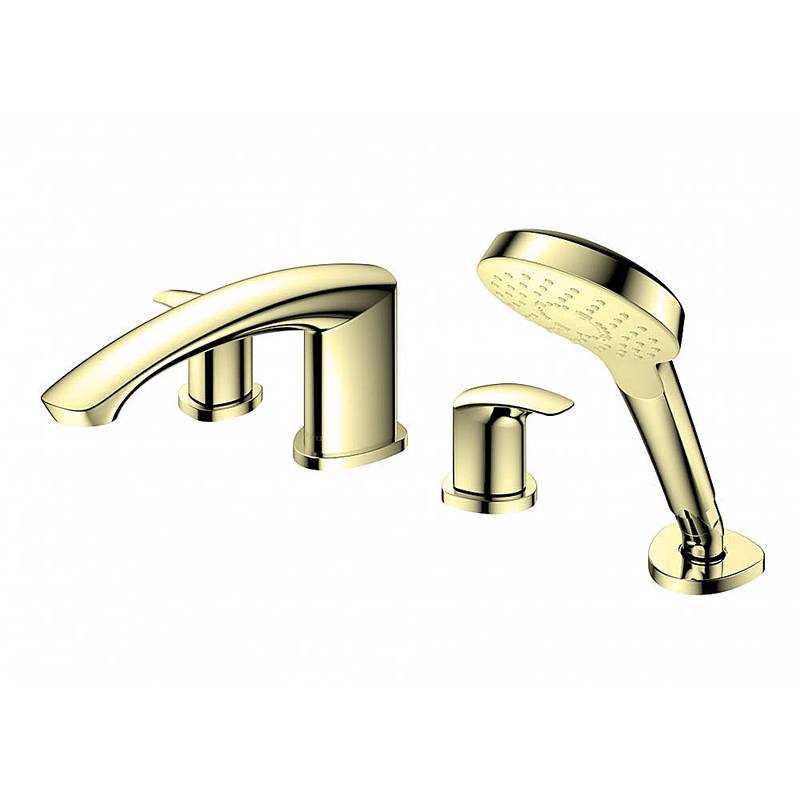 Vòi Xả Bồn Nóng Lạnh Kèm Sen Tay 4 Lỗ TOTO GM TBG09202A#PFG Màu Vàng Pháp Bóng