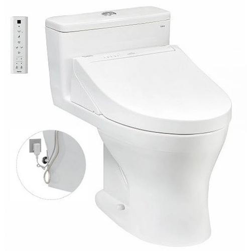 Bồn Cầu Điện Tử Một Khối TOTO MS855DW14 Nắp Rửa WASHLET C5 TCF24410AAA