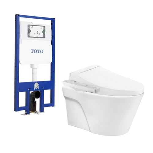 Bồn cầu treo tường điện tử TOTO CW822REA/TCF23460AAA/WH172AT/TCA465 nắp rửa Washlet