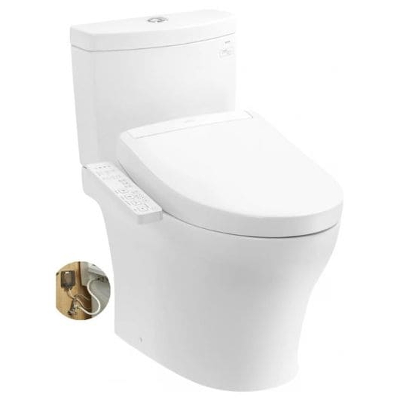 Bồn Cầu Điện Tử Hai Khối TOTO CS769DRW24#XW Nắp Rửa WASHLET S2 TCF33461GAA