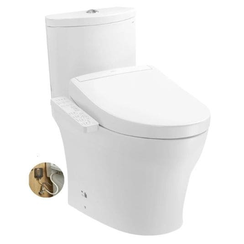 Bồn Cầu Điện Tử Hai Khối TOTO CS838DW24#XW Nắp Rửa WASHLET S2 TCF33461GAA
