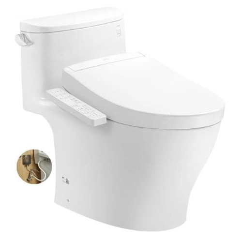 Bồn Cầu Điện Tử Một Khối TOTO MS887RW24#XW Nắp Rửa WASHLET S2 TCF33461GAA